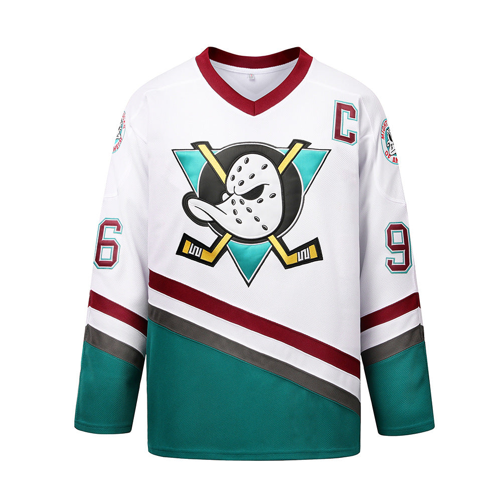 Mighty Ducks Movie Ice Hockey Jersey White