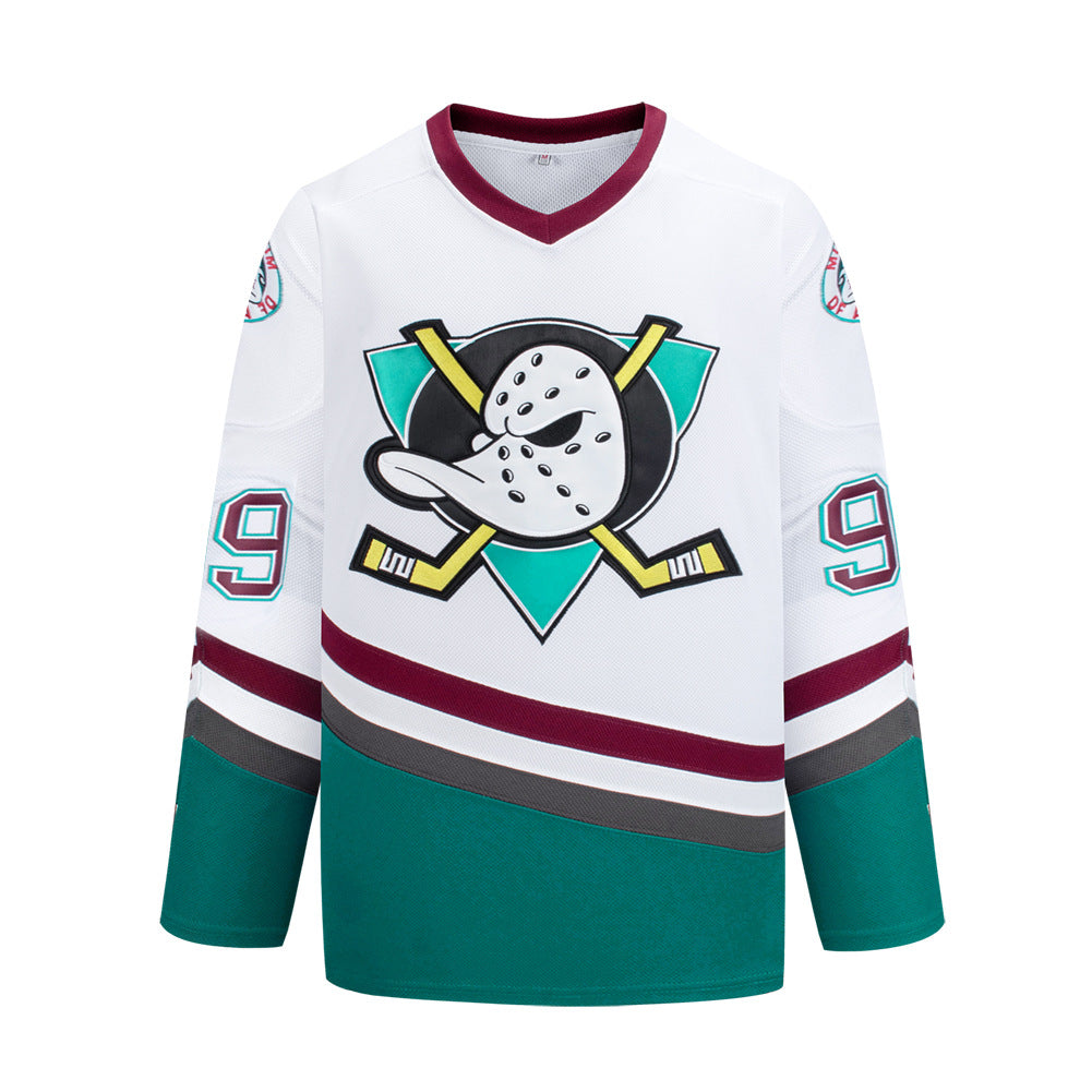 Mighty Ducks Movie Ice Hockey Jersey White