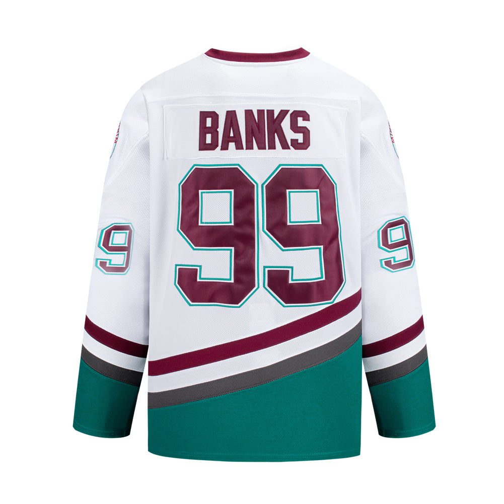 Mighty Ducks Movie Ice Hockey Jersey White