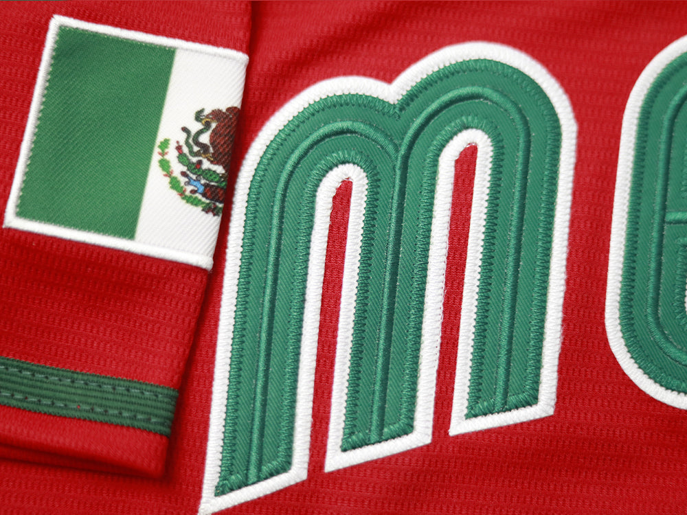 Mexico #34 #7 Button Down Hip Hop Baseball Jersey