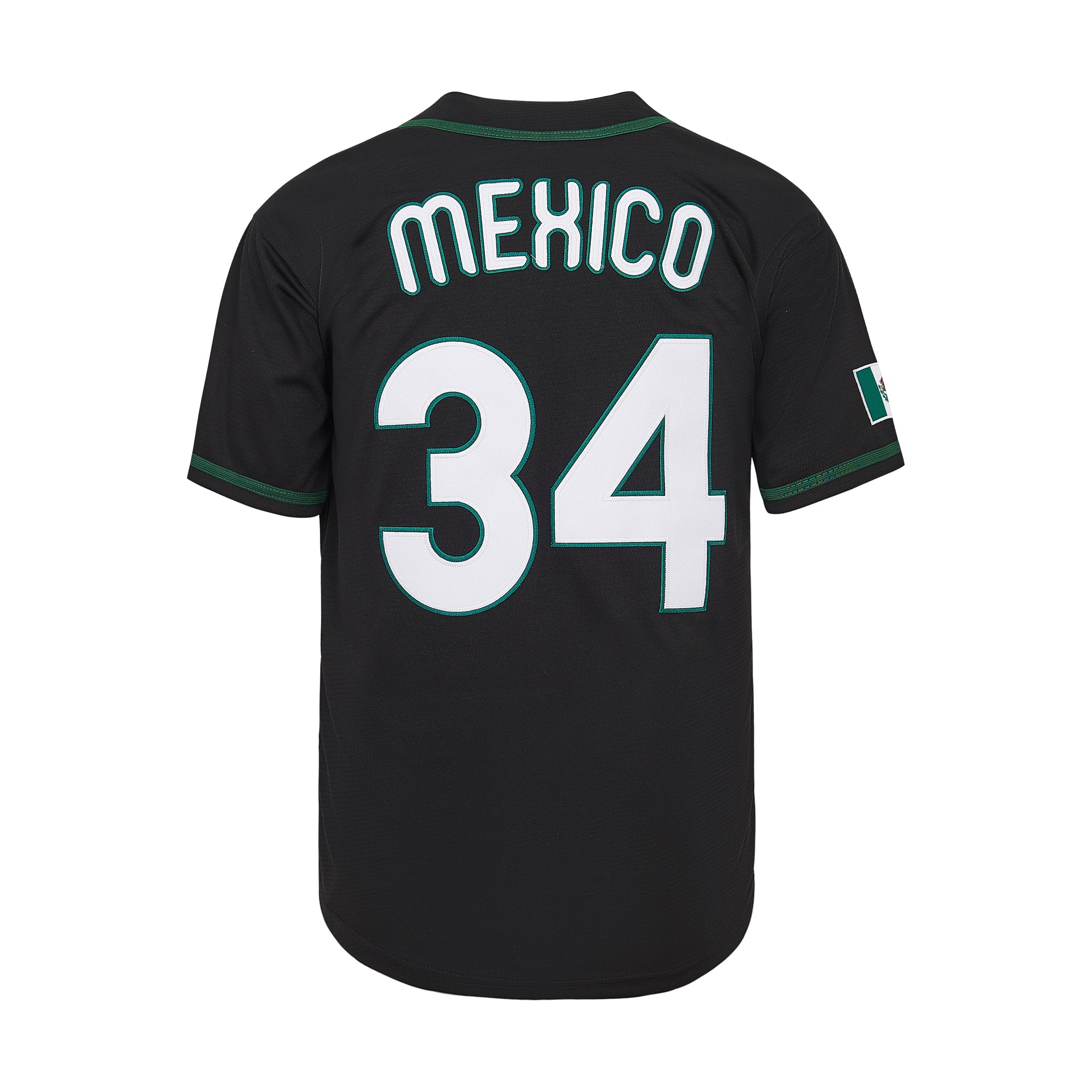 Mexico #34 #7 Button Down Hip Hop Baseball Jersey